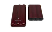 Inzpirato Fibra Carbono 3-Cigar Case- Red