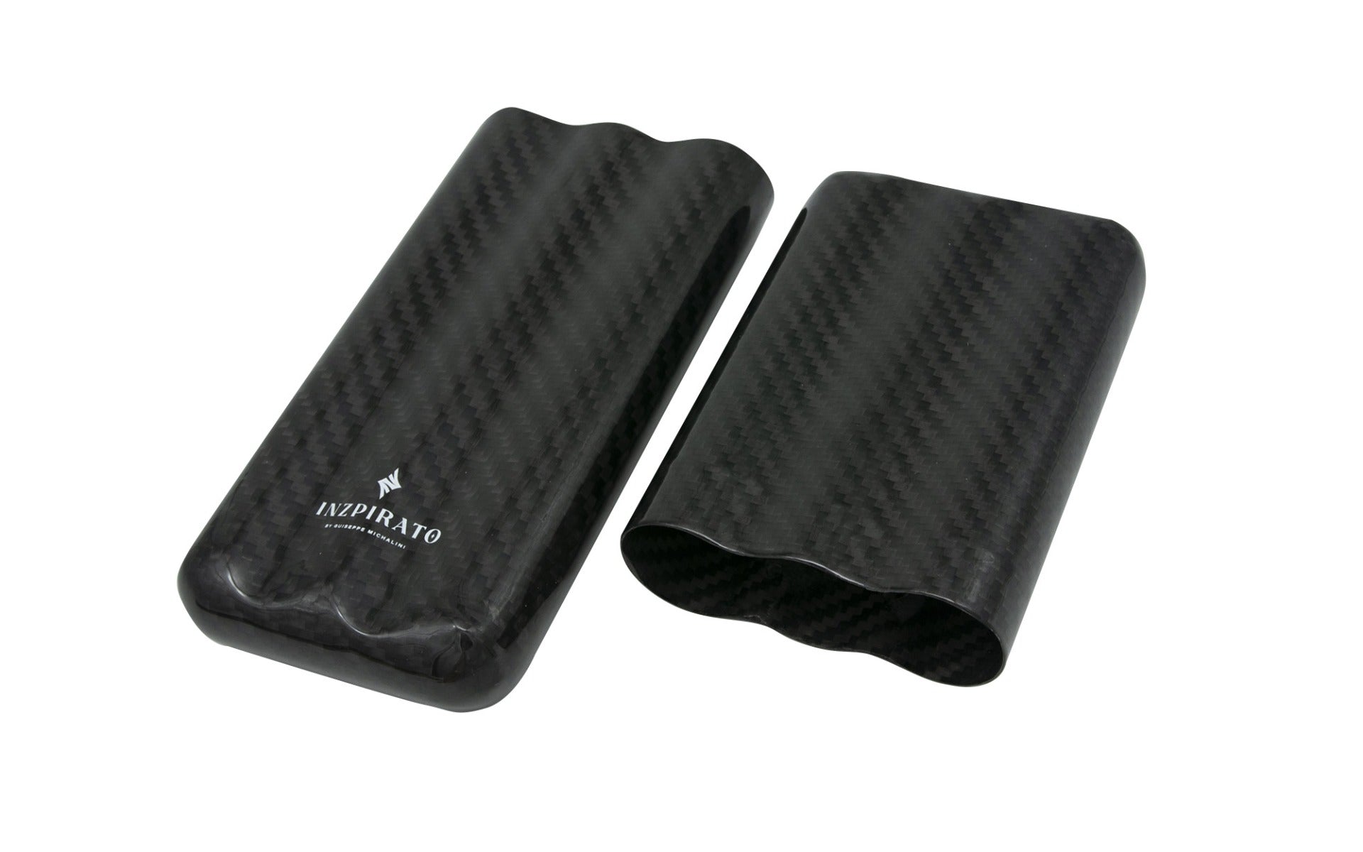 Inzpirato Fibra Carbono 3-Cigar Case- Black