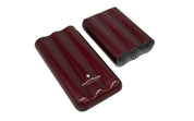 Inzpirato Fibra Carbono 3-Cigar Case- Red