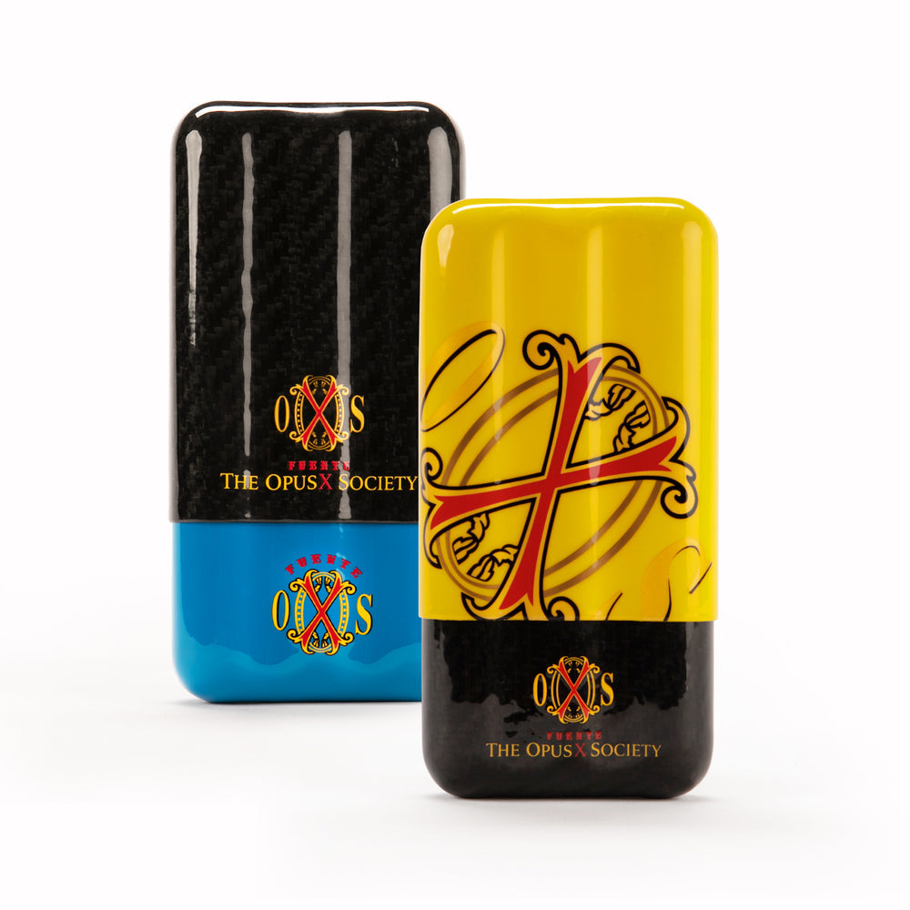 Fuente The OpusX Society 3 Cigar Carbon Fiber Case Blau