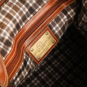 Fuente The OpusX Society Italian Ledersee Tasche in Braun/Olivegrün