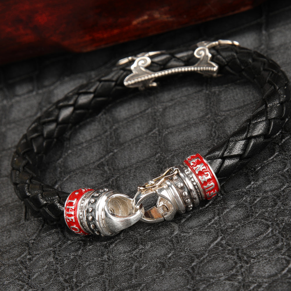 Fuente The OpusX Society Lederarmband Schwarz