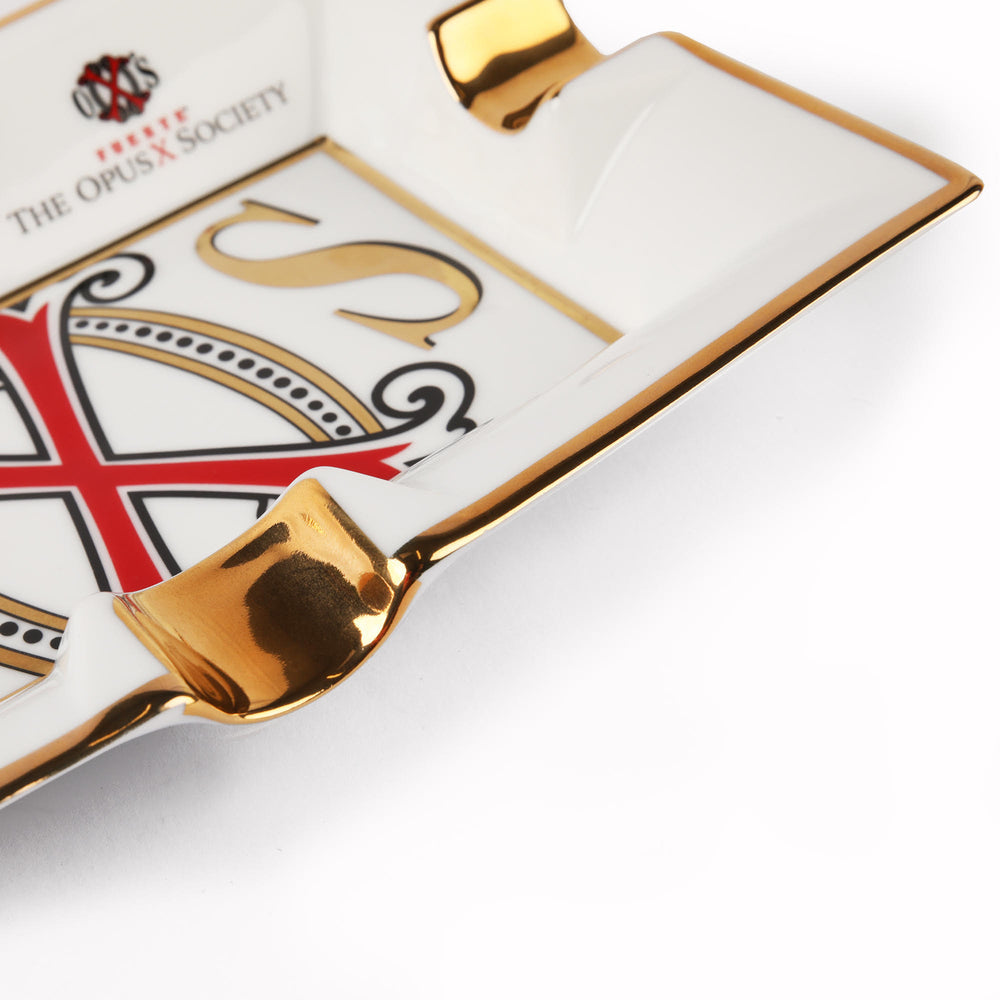 Fuente The OpusX Society Aschenbecher - Cenicero de Porcelana Blanco de Sargadelos